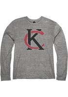 Rally Kansas City Grey KC Monogram Long Sleeve Fashion T Shirt