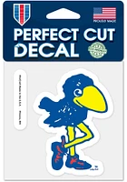 Kansas Jayhawks 1912 Bird Auto Decal - Blue