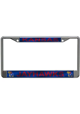 Kansas Jayhawks Printed License Plate Frame - Blue