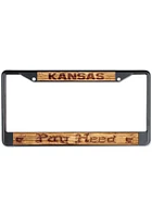 Kansas Jayhawks Wood License Plate Frame - Brown