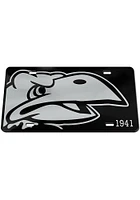 Kansas Jayhawks Black 1941 Bird Head Car Accessory License Plate