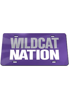 K-State Wildcats Purple Wildcat Nation Car Accessory License Plate