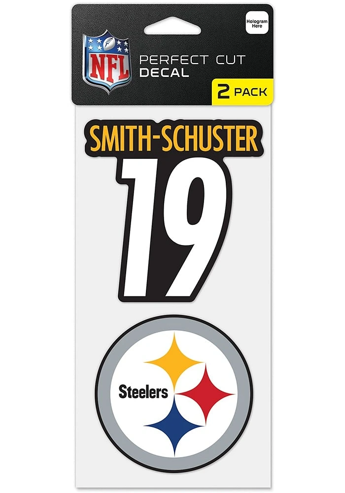 JuJu Smith-Schuster Pittsburgh Steelers 4x8 Perfect Cut Auto Decal - Black