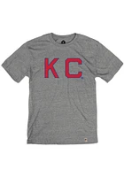Rally Kansas City Monarchs Grey Skinny Block Short Sleeve Fashion T Shirt