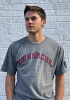 Rally Kansas City Monarchs Grey Arched Heart Short Sleeve Fashion T Shirt