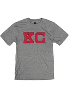Rally Kansas City Monarchs Grey Thick Block Short Sleeve Fashion T Shirt