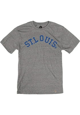 Rally St Louis Stars Grey Arched Name Short Sleeve Fashion T Shirt