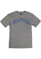 Rally St Louis Stars Grey Arched Name Short Sleeve Fashion T Shirt