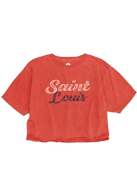 St Louis Womens Red Roller Rink Short Sleeve T-Shirt