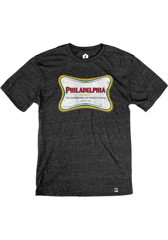 Rally Philadelphia Black Champagne Short Sleeve Fashion T Shirt