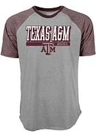 Texas A&M Aggies Grey Mock Twist Raglan Short Sleeve Fashion T Shirt