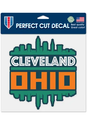 Cleveland 8x8 Upside Down City Auto Decal - Green