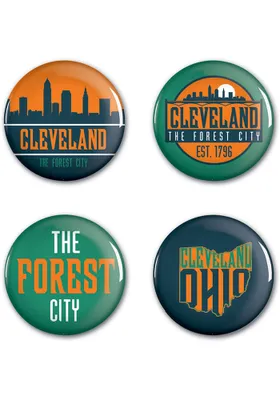 Cleveland 4 Pack Buttons Button