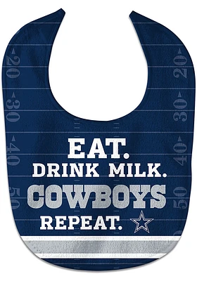Cowboys Eat Drink Milk Bib