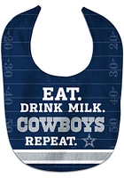 Cowboys Eat Drink Milk Bib