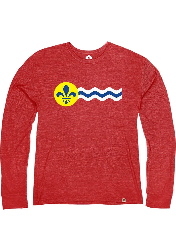 Rally St Louis Red City Flag Long Sleeve Fashion T Shirt