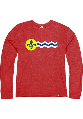 Rally St Louis Red City Flag Long Sleeve Fashion T Shirt