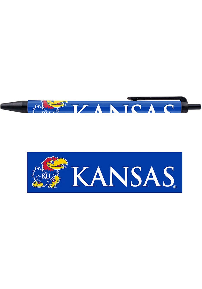 Kansas Jayhawks 5 Pack Pens Pen Set - Blue