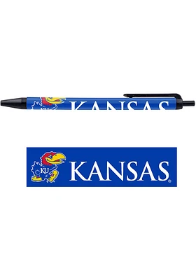 Kansas Jayhawks 5 Pack Pens Pen Set - Blue