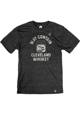 Cleveland Whiskey Heather Black May Contain Short Sleeve T Shirt