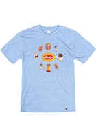 Rally Pittsburgh Light Blue Islays Icons Short Sleeve Fashion T Shirt