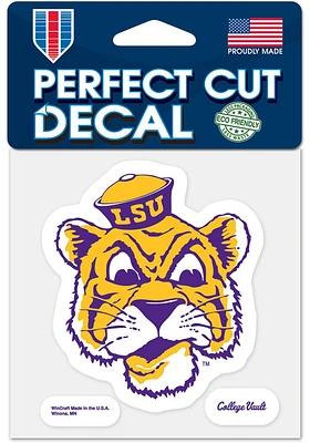 LSU Tigers 4x4 Vault Auto Decal - Purple