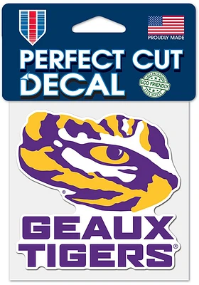 LSU Tigers 4x4 Auto Graphic Auto Decal - Purple