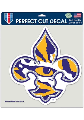 LSU Tigers 8x8 Auto Decal - Purple