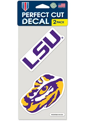 LSU Tigers 4x4 2 Pack Graphic Auto Decal - Purple