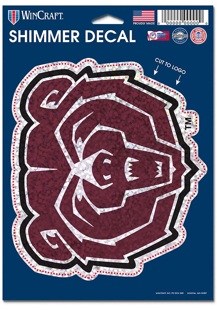 Missouri State Bears 5x7 Shimmer Auto Decal - Maroon
