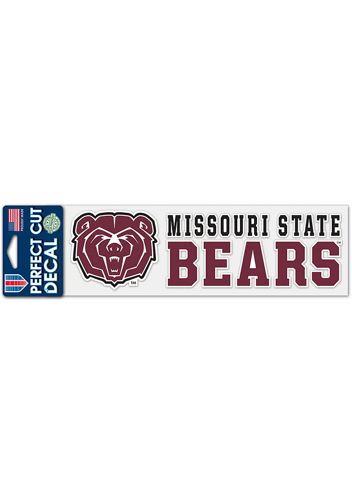 Missouri State Bears 3x10 Perfect Cut Auto Decal - Maroon