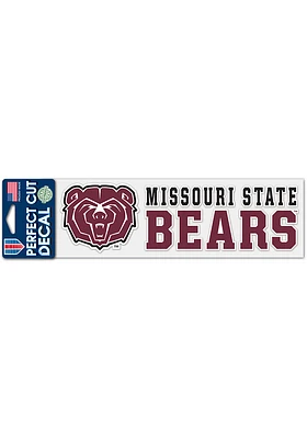 Missouri State Bears 3x10 Perfect Cut Auto Decal - Maroon