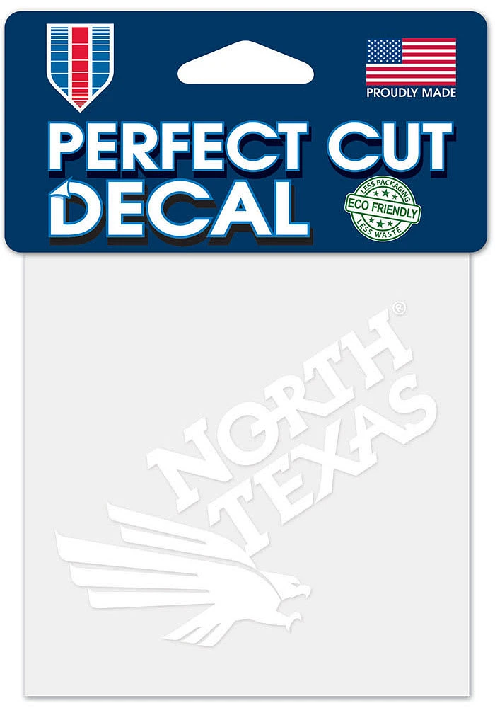North Texas Mean Green 4x4 White Auto Decal - White