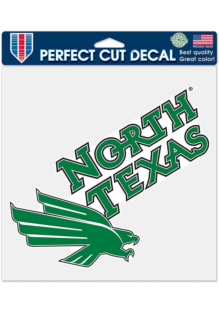North Texas Mean Green 8x8 Auto Decal - Green