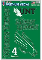 North Texas Mean Green 11x17 Auto Decal - Green