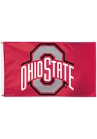 Ohio State Buckeyes 3x5 ft Deluxe Silk Screen Grommet Flag - Red