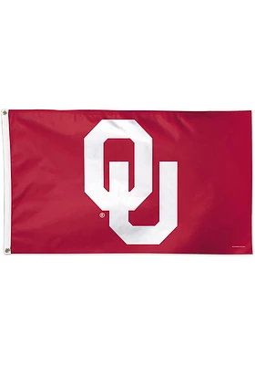 Oklahoma Sooners 3x5 ft Deluxe Silk Screen Grommet Flag - Red