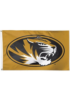 Missouri Tigers 3x5 ft Deluxe Silk Screen Grommet Flag - Black