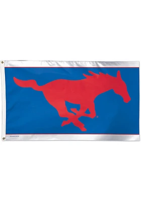 SMU Mustangs 3x5 ft Deluxe Red Silk Screen Grommet Flag - Red