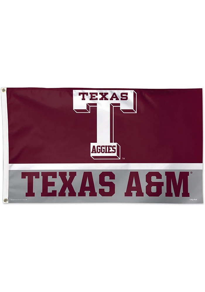 Texas A&M Aggies 3x5 Vault Logo Maroon Silk Screen Grommet Flag