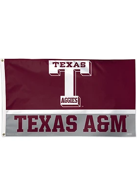 Texas A&M Aggies 3x5 Vault Logo Maroon Silk Screen Grommet Flag