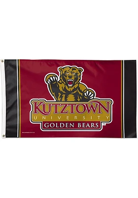 Kutztown University 3x5 Deluxe Silk Screen Grommet Flag - Maroon
