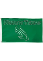 North Texas Mean Green 3x5 Deluxe Green Silk Screen Grommet Flag - Green