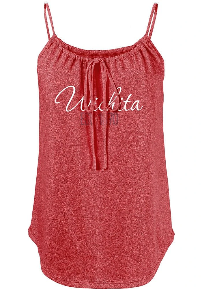 Wichita Womens Red Fault Line Jr Tank Top