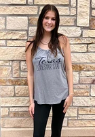 Texas Womens Grey Fault Line Jr Tank Top