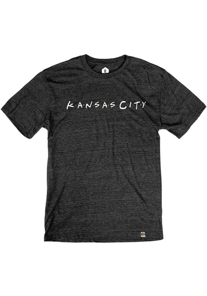 Rally Kansas City Black Wordmark Dots Short Sleeve Fashion T Shirt
