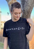 Rally Kansas City Black Wordmark Dots Short Sleeve Fashion T Shirt