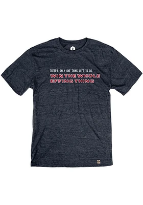 Rally Cleveland Navy Blue Win The Whole Thing Short Sleeve Fashion T Shirt