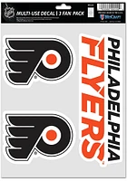 Philadelphia Flyers Triple Pack Auto Decal - Black