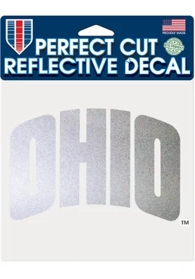 Ohio Bobcats 6x6 Reflective Auto Decal - Silver